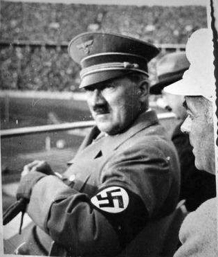 Adolf Hitler and Hans von Tschammer und Osten at the Olympic stadium